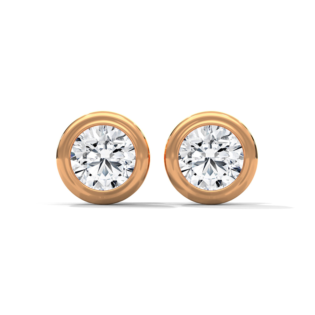 Bezel Embrace Solitaire Studs