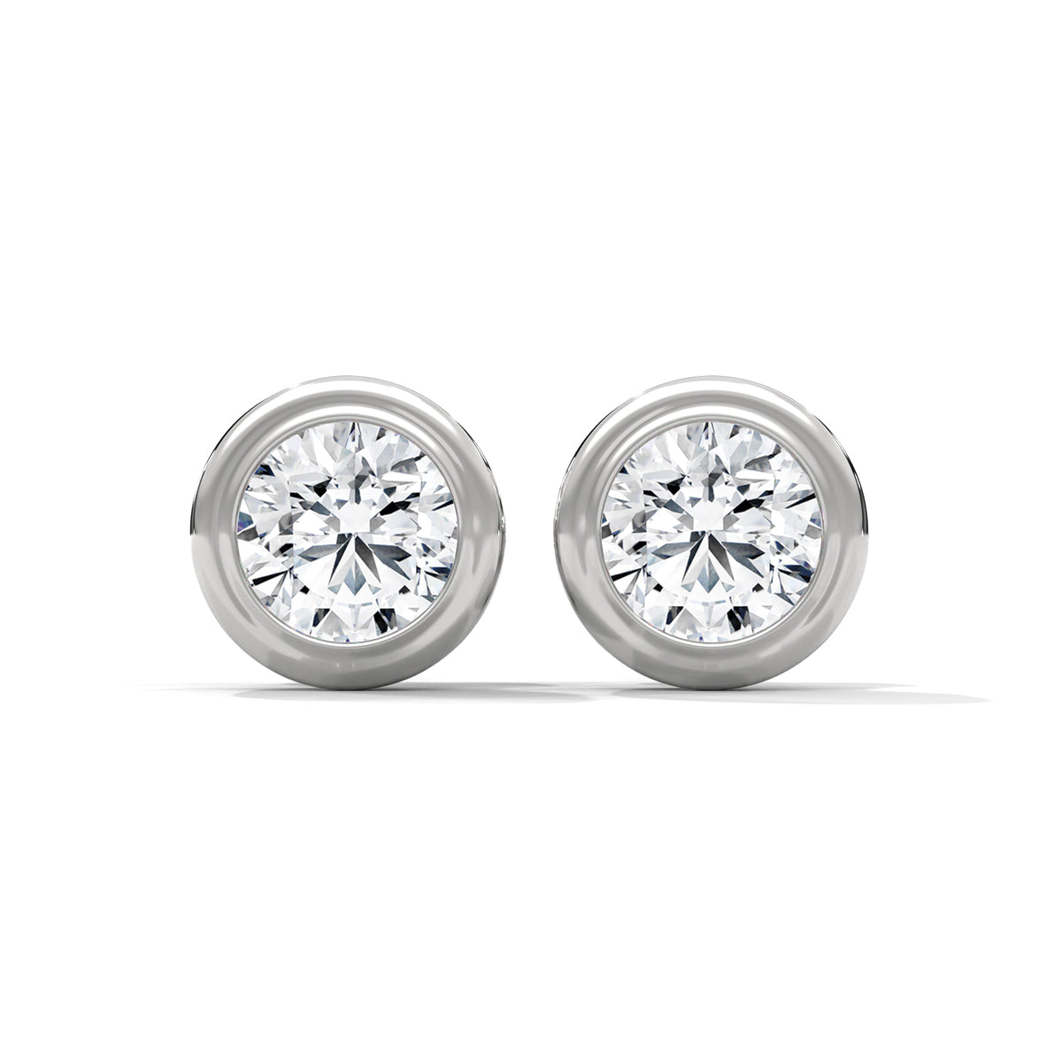 Bezel Embrace Solitaire Studs