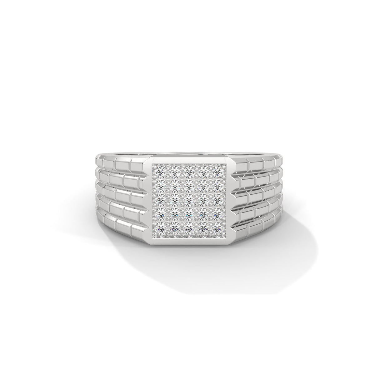 Grid Luxe Cluster Ring