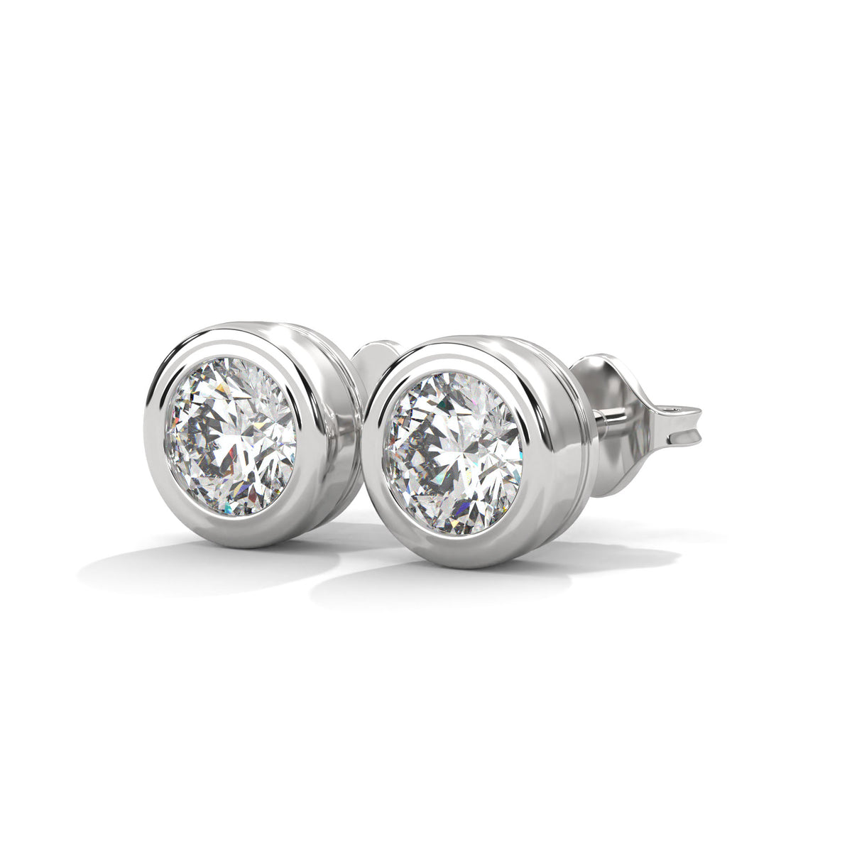 Bezel Embrace Solitaire Studs