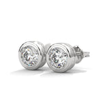 Bezel Embrace Solitaire Studs