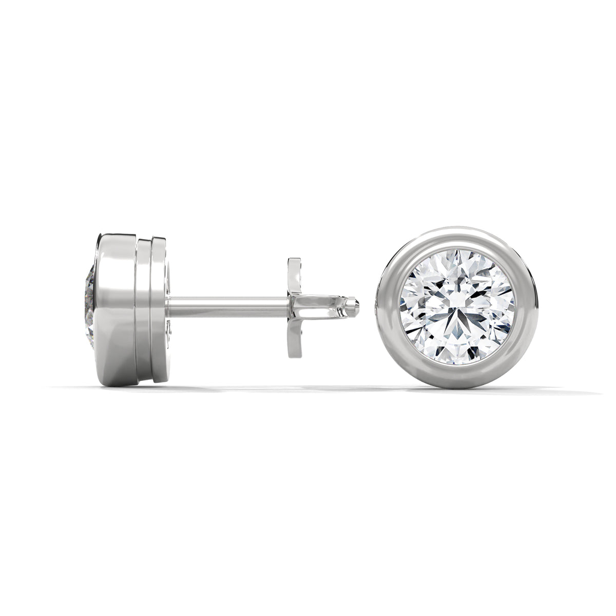 Bezel Embrace Solitaire Studs