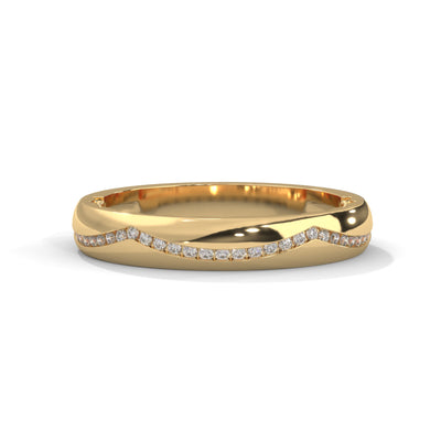 Stellar Wave Diamond Band Ring — IGI Certified Diamond Jewellery | My Carat India