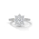 Snowflake Cluster Solitaire Ring
