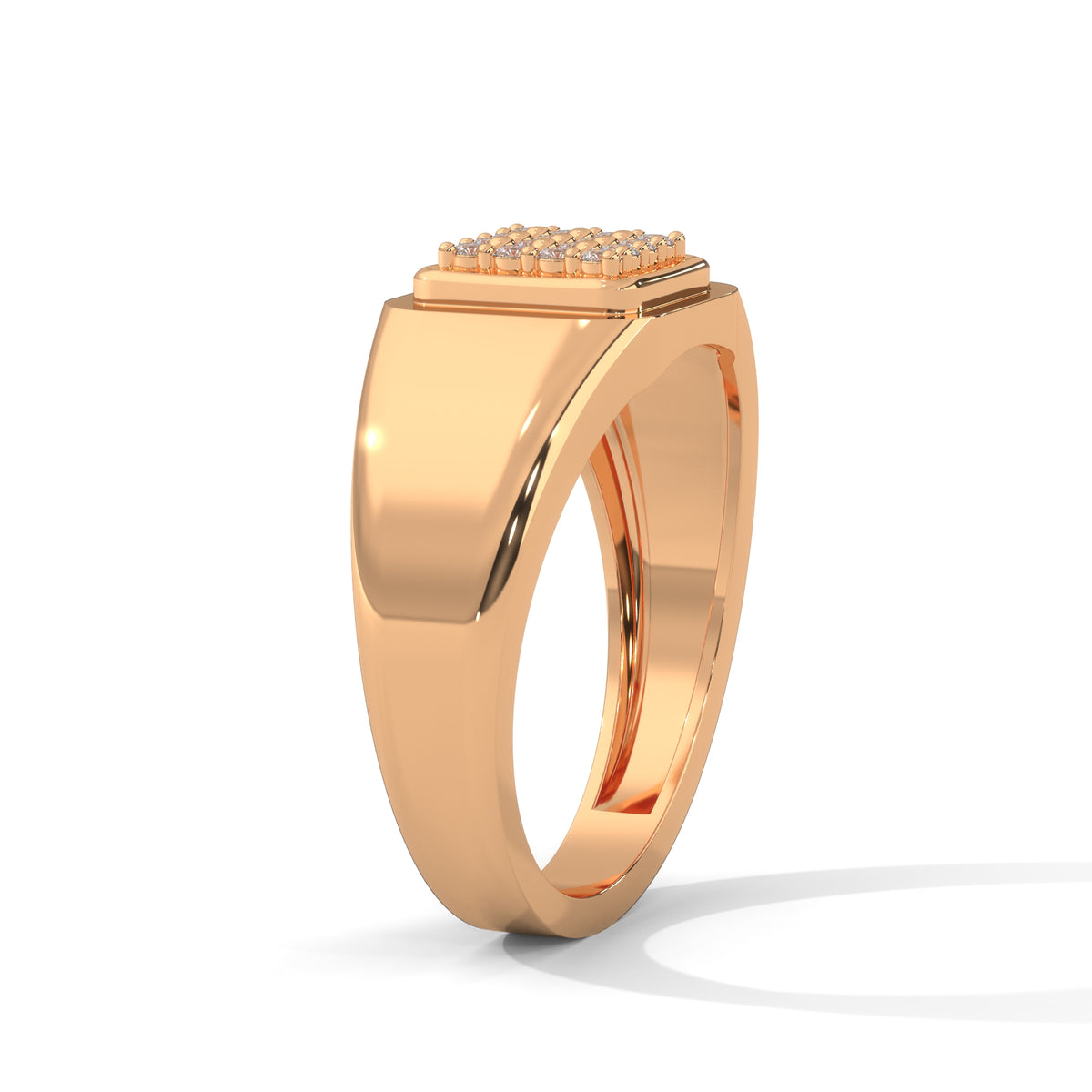 Bold Pavé Square Diamond Ring