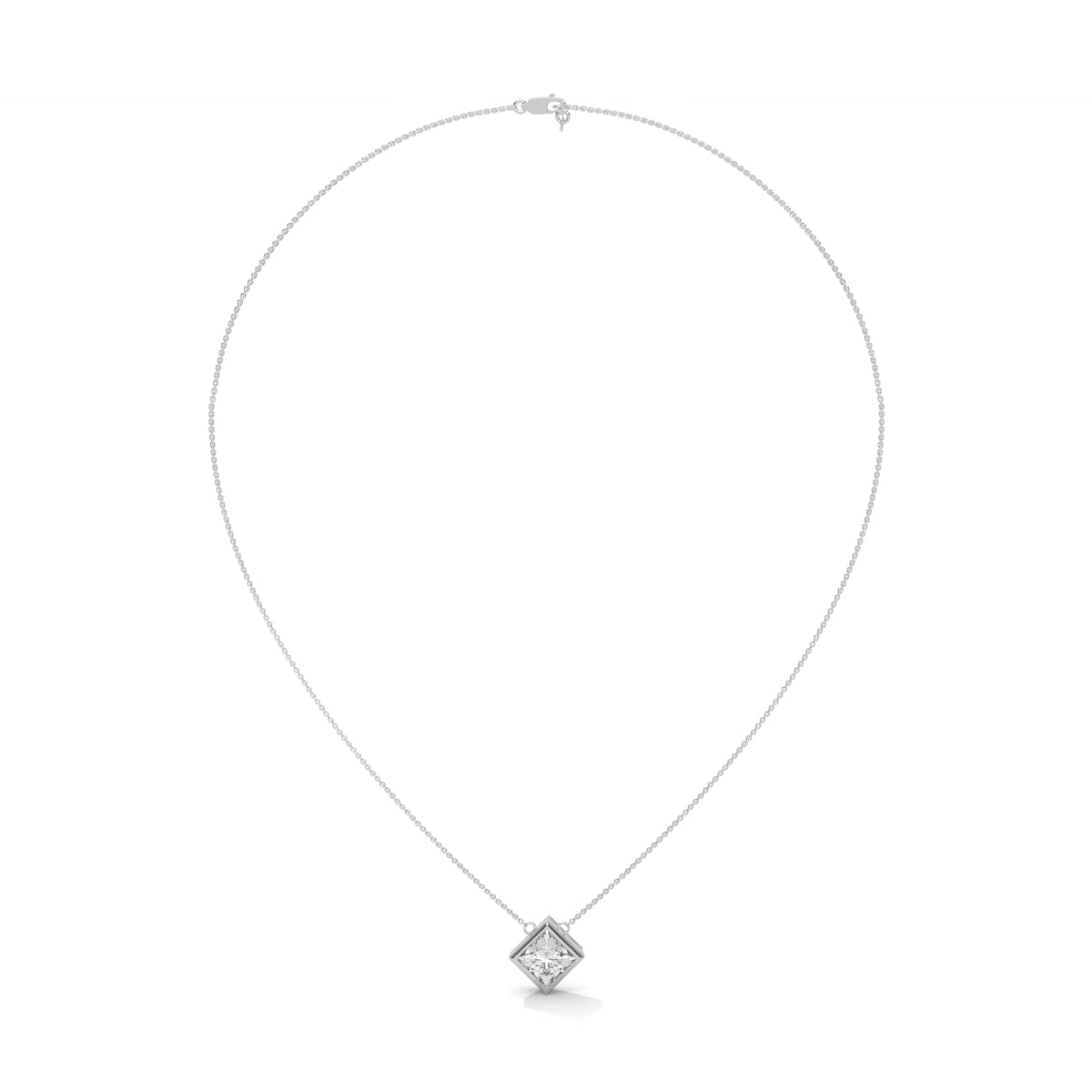 Royal Frame Solitaire Pendant