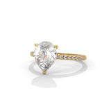Teardrop Pavé Solitaire Ring