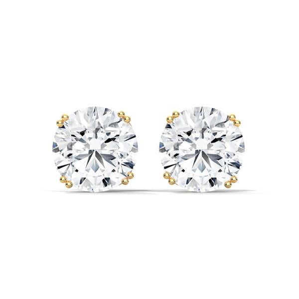 Brilliant Crown Solitaire Earrings