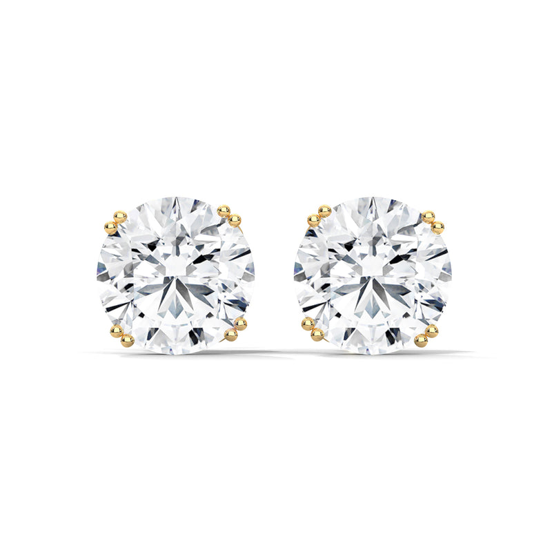 Brilliant Crown Solitaire Earrings