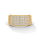 Gilded Grid Cluster Ring