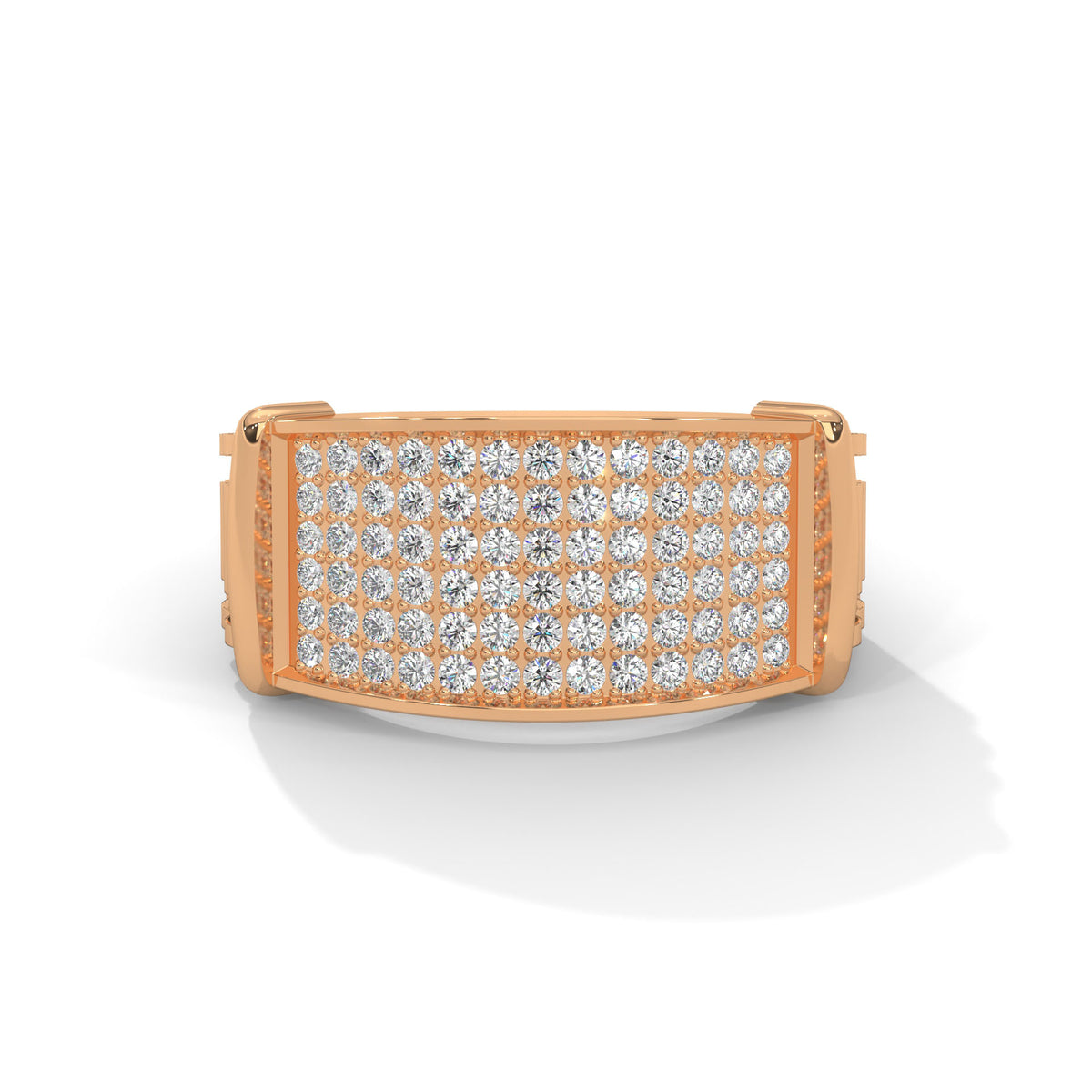 Gilded Grid Cluster Ring