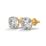 Brilliant Crown Solitaire Earrings