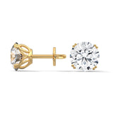 Brilliant Crown Solitaire Earrings
