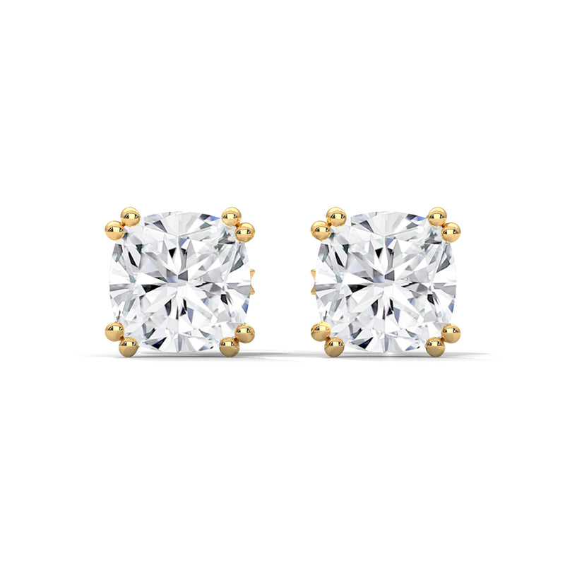 Cushion Radiance Solitaire Studs