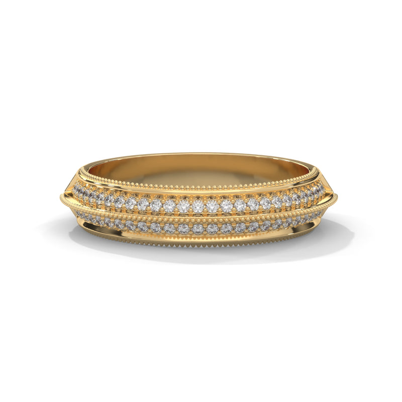 Milgrain Double Row Band Ring