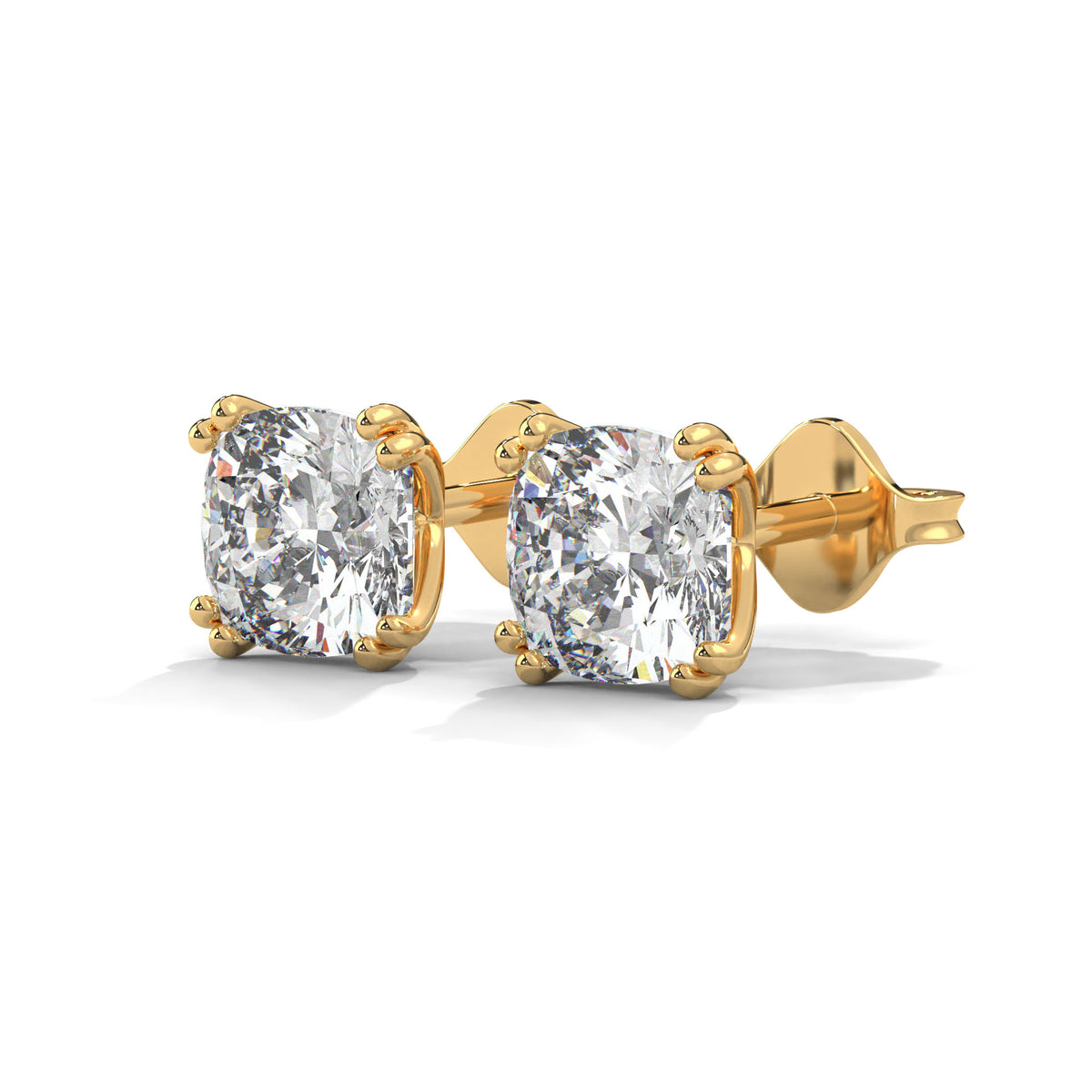 Cushion Radiance Solitaire Studs