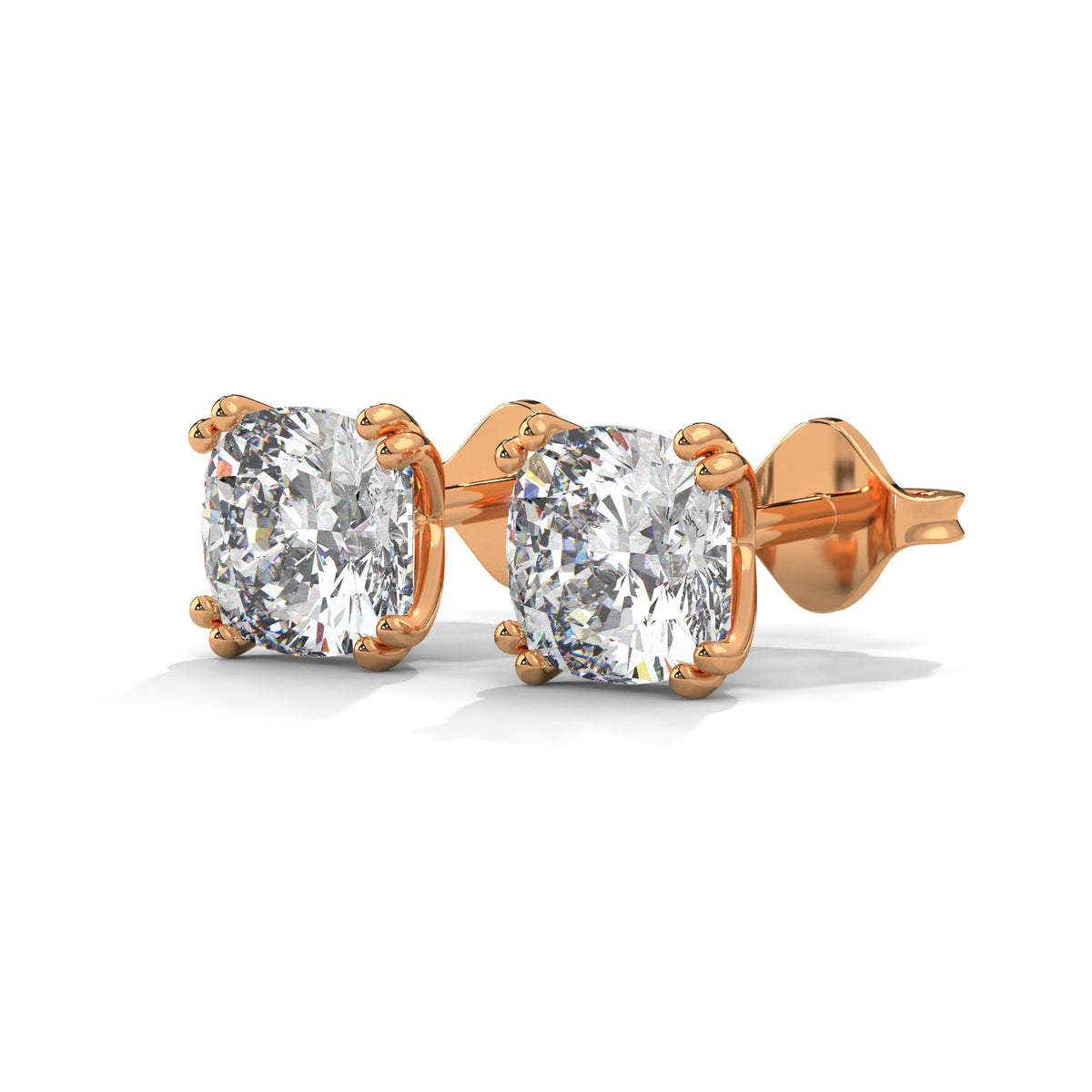 Cushion Radiance Solitaire Studs
