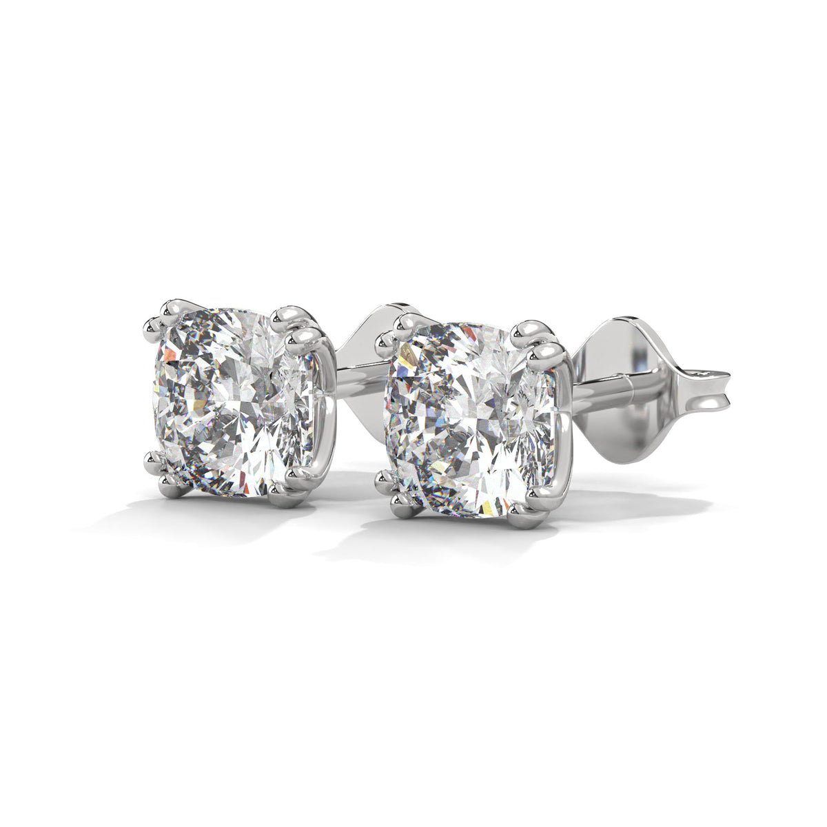 Cushion Radiance Solitaire Studs