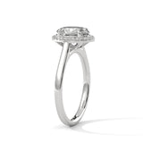 Oval Halo Solitaire Ring