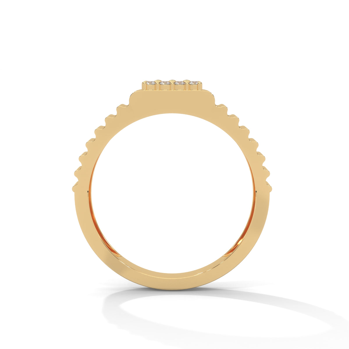 Ridged Vault Cluster Ring