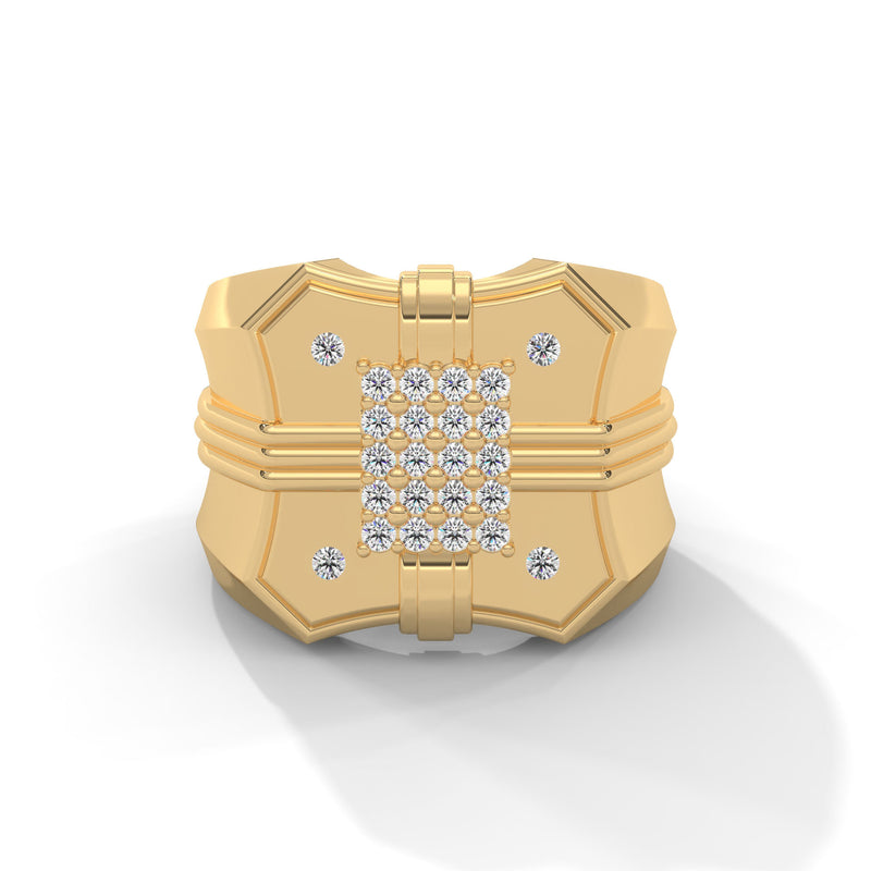 Bold Crest Cluster Ring