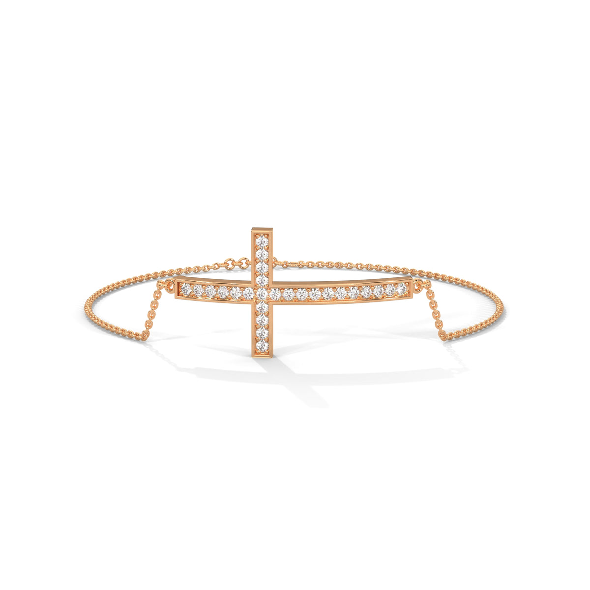 Sideways Cross Diamond Bracelet