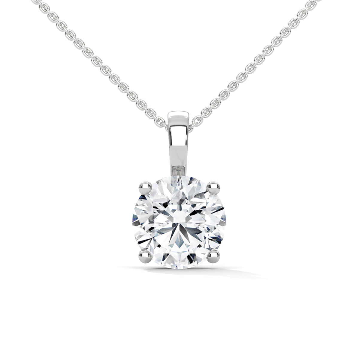 Brilliant Throne Solitaire Pendant