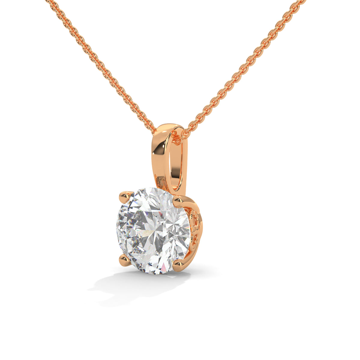 Brilliant Throne Solitaire Pendant