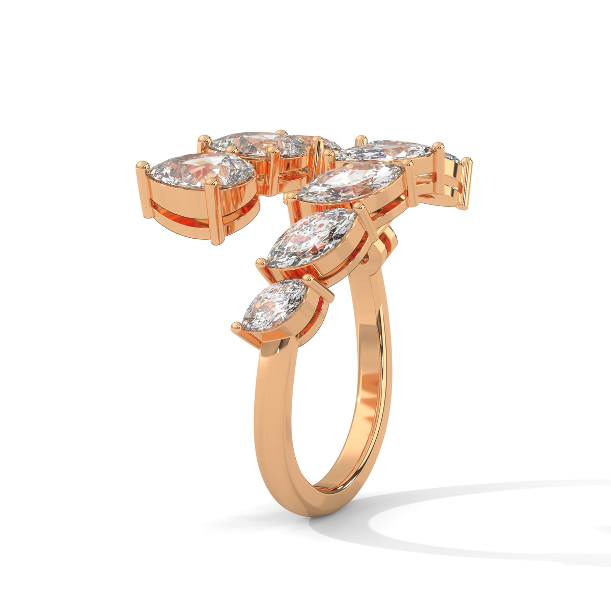 Wild Bloom Bypass Ring