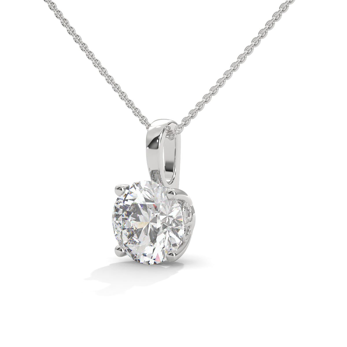 Brilliant Throne Solitaire Pendant
