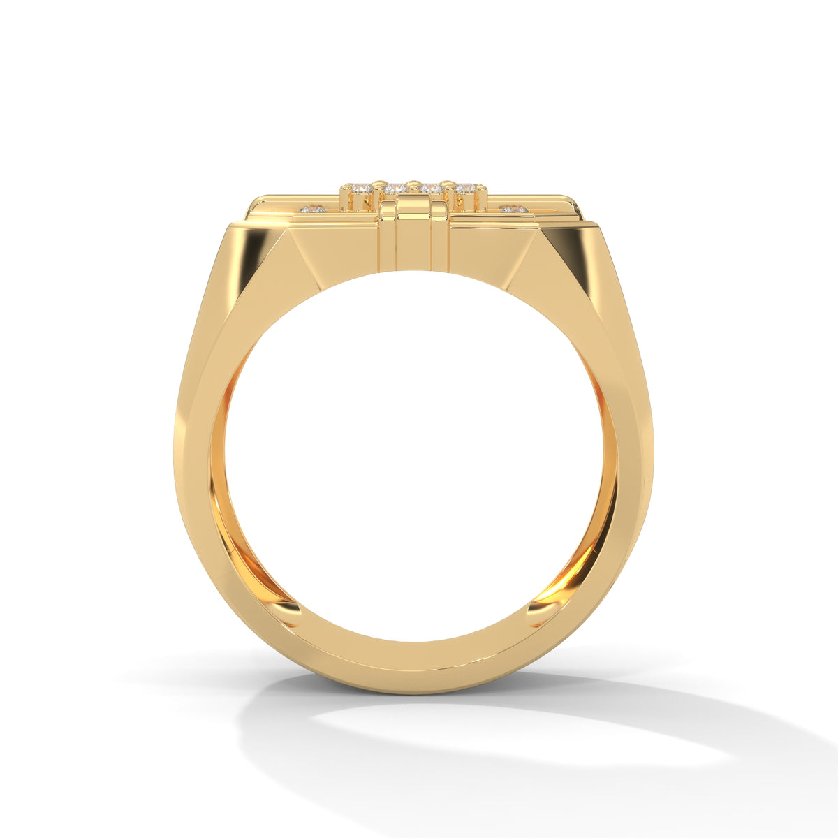 Bold Crest Cluster Ring