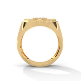 Bold Crest Cluster Ring