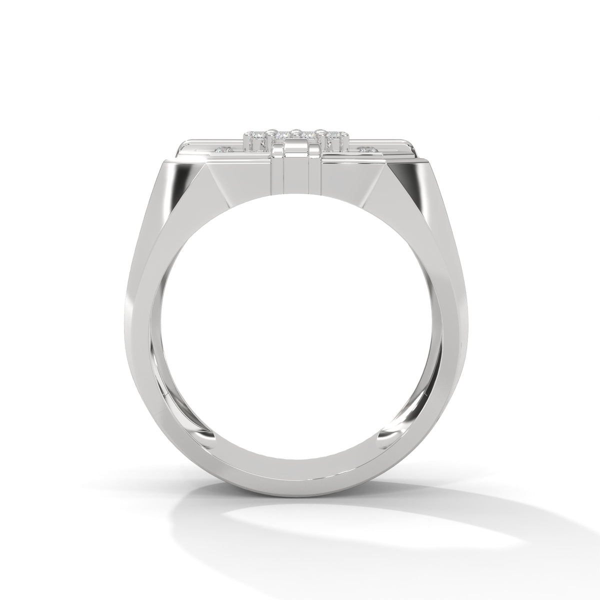 Bold Crest Cluster Ring