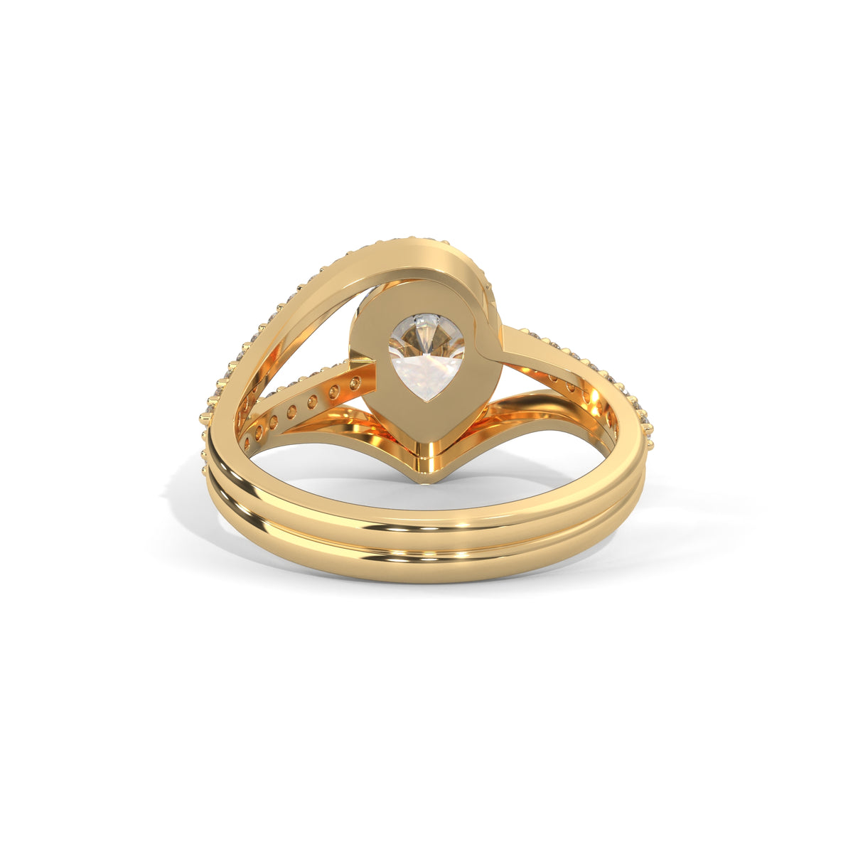 Split Arc Solitaire Ring