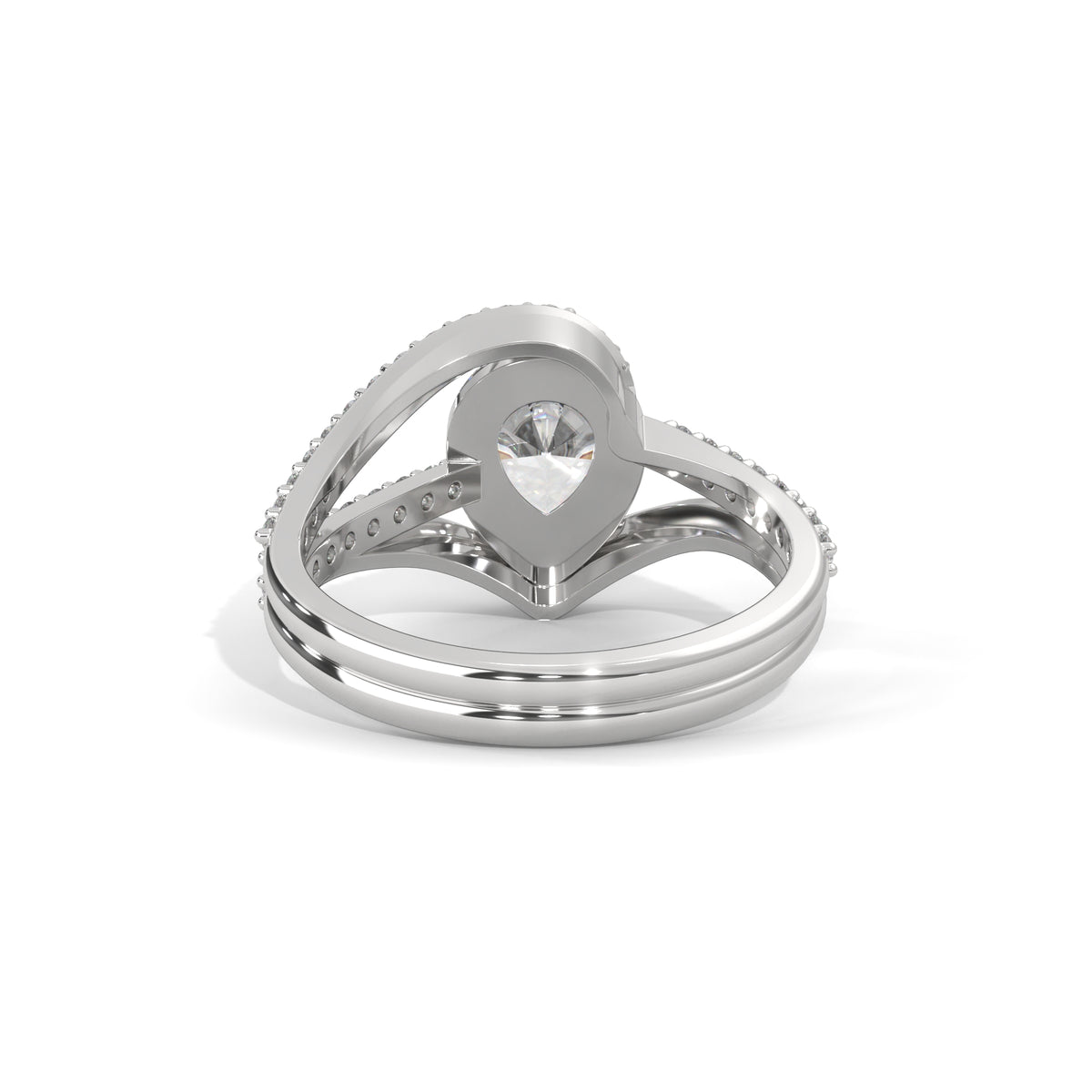 Split Arc Solitaire Ring