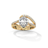 Split Arc Solitaire Ring