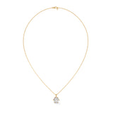 Crown Bloom Solitaire Pendant