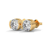 Half Moon Embrace Solitaire Earrings