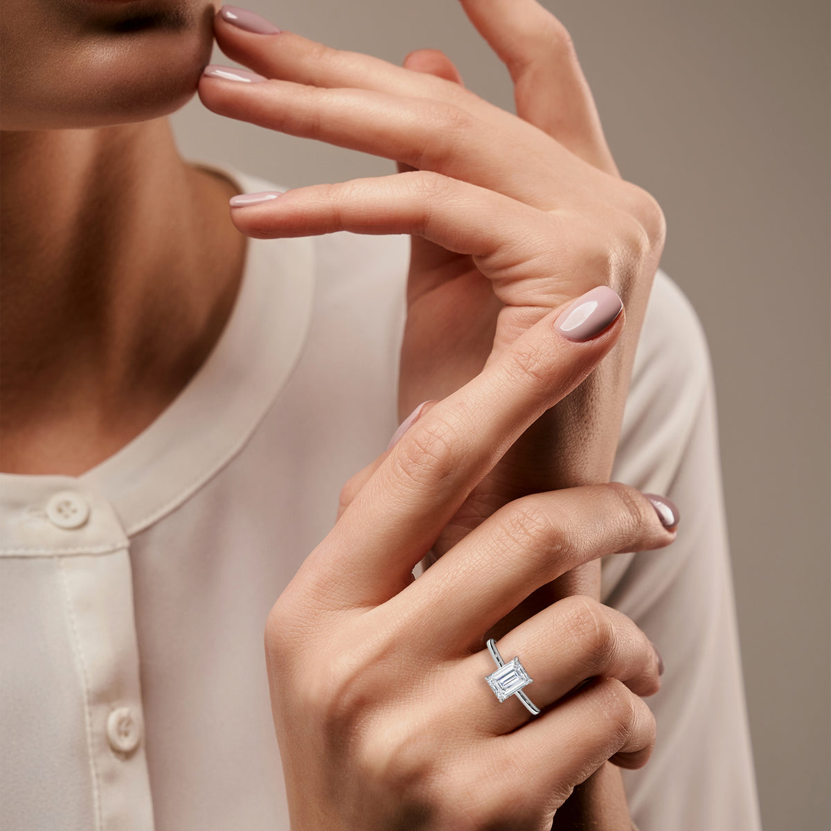 Emerald Pinnacle Solitaire Ring