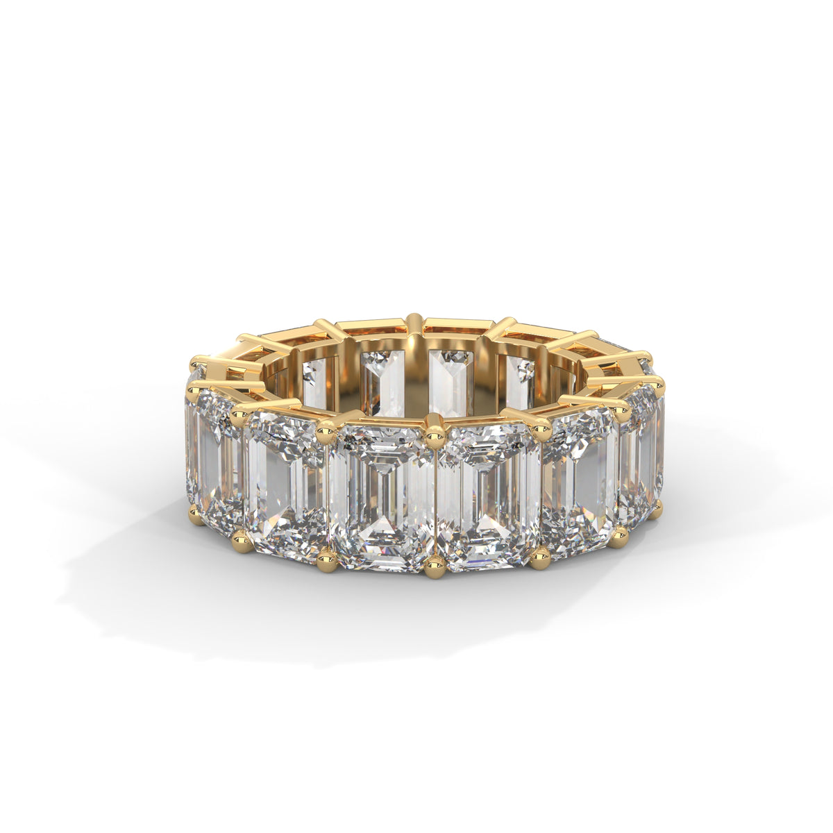 Glacial Eternity Emerald Diamond Ring