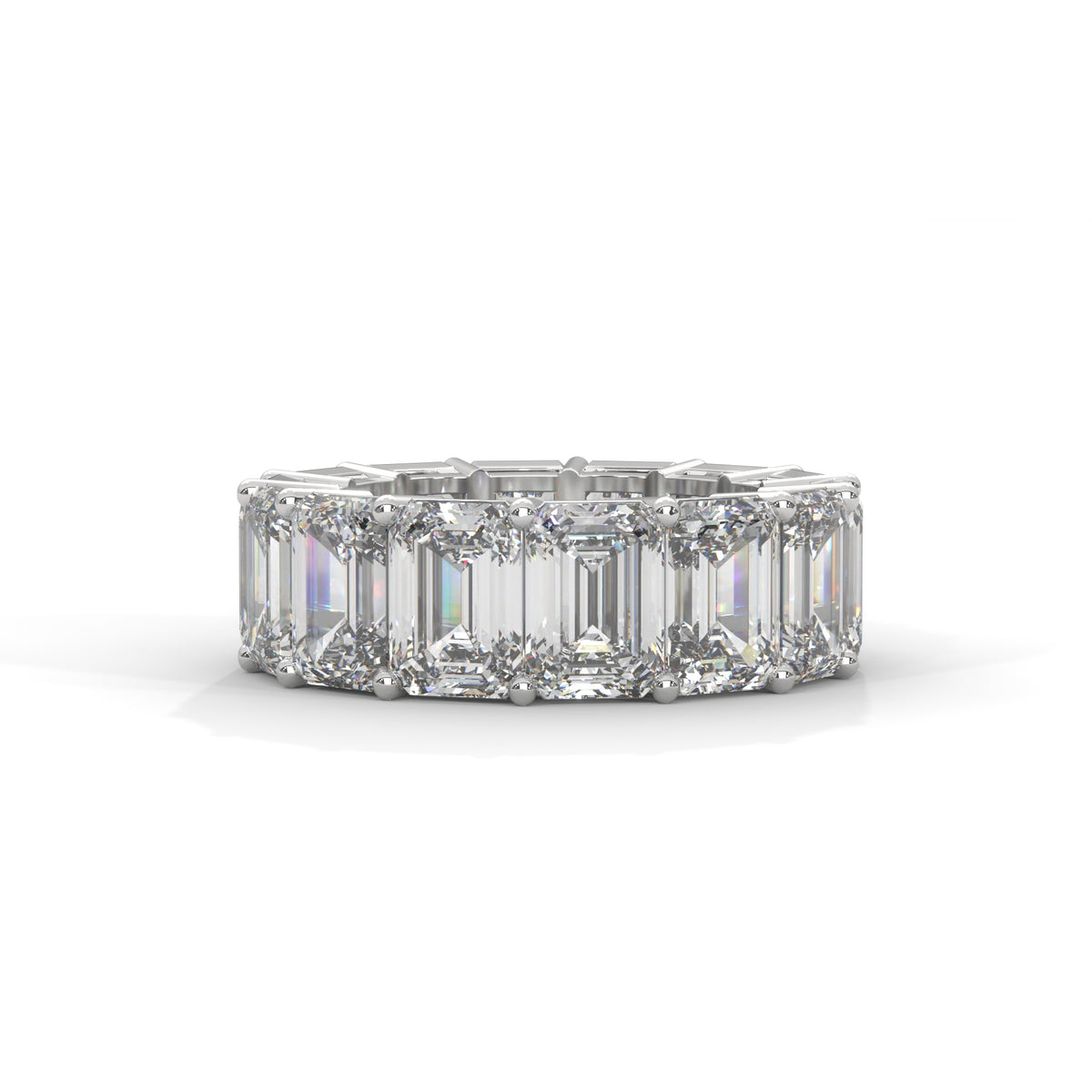 Glacial Eternity Emerald Diamond Ring