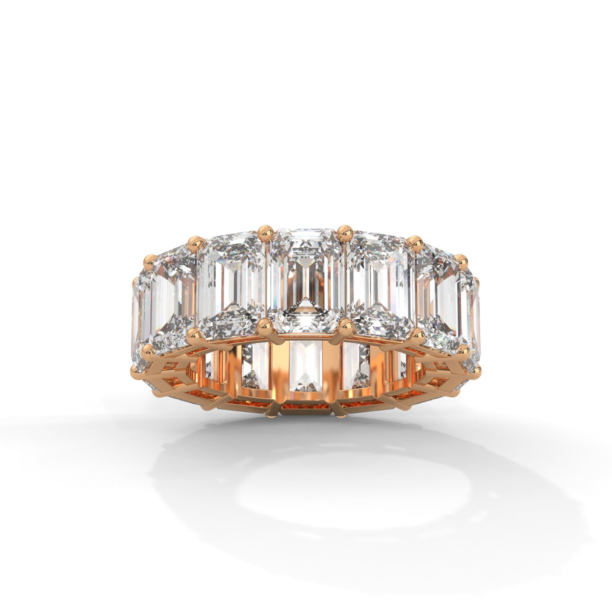 Glacial Eternity Emerald Diamond Ring