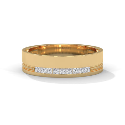 Regal Channel Princess Band Ring — IGI Certified Diamond Jewellery | My Carat India