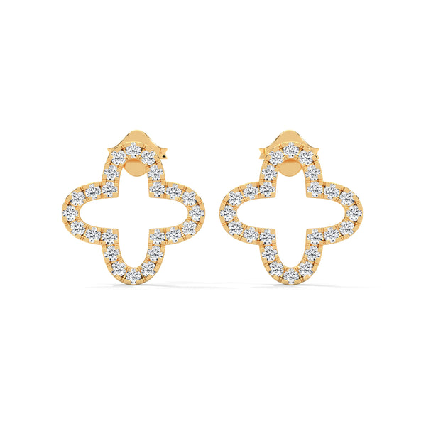Blooming Clover Diamond Studs