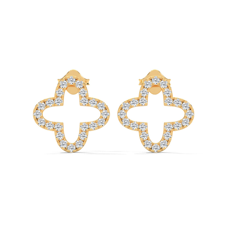 Blooming Clover Diamond Studs