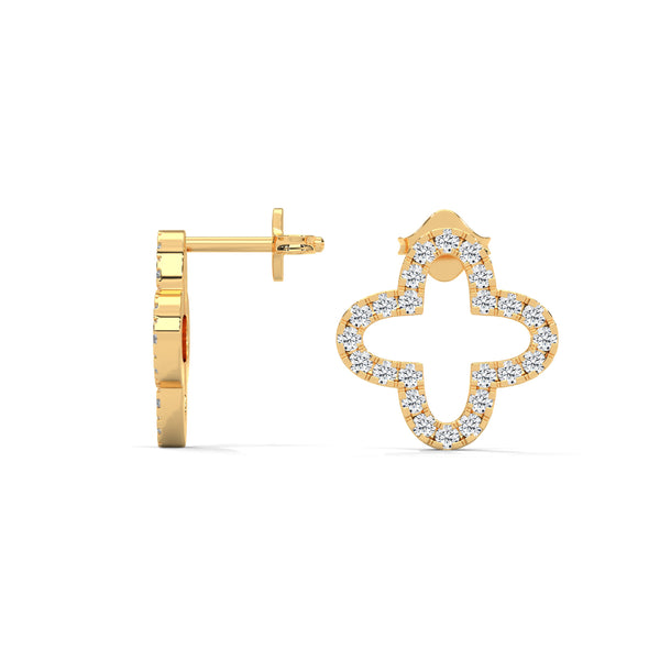 Blooming Clover Diamond Studs