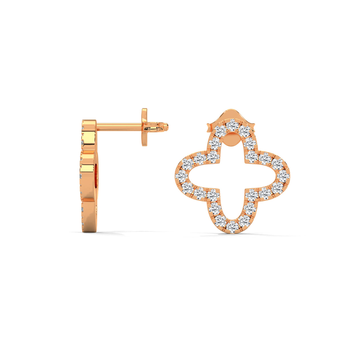 Blooming Clover Diamond Studs