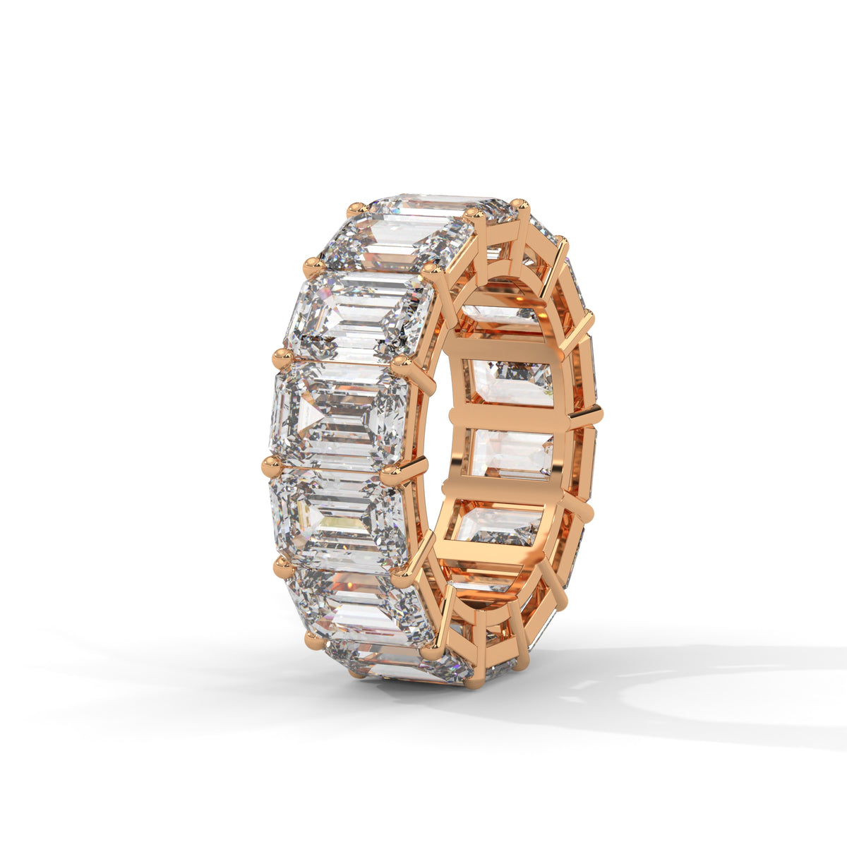 Glacial Eternity Emerald Diamond Ring