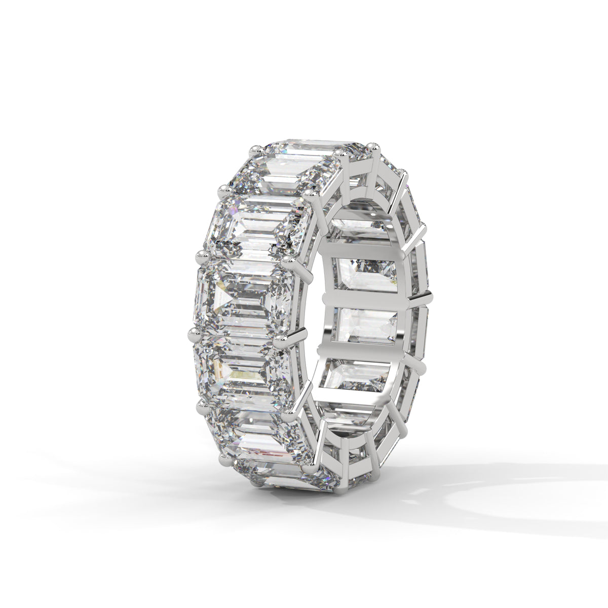 Glacial Eternity Emerald Diamond Ring