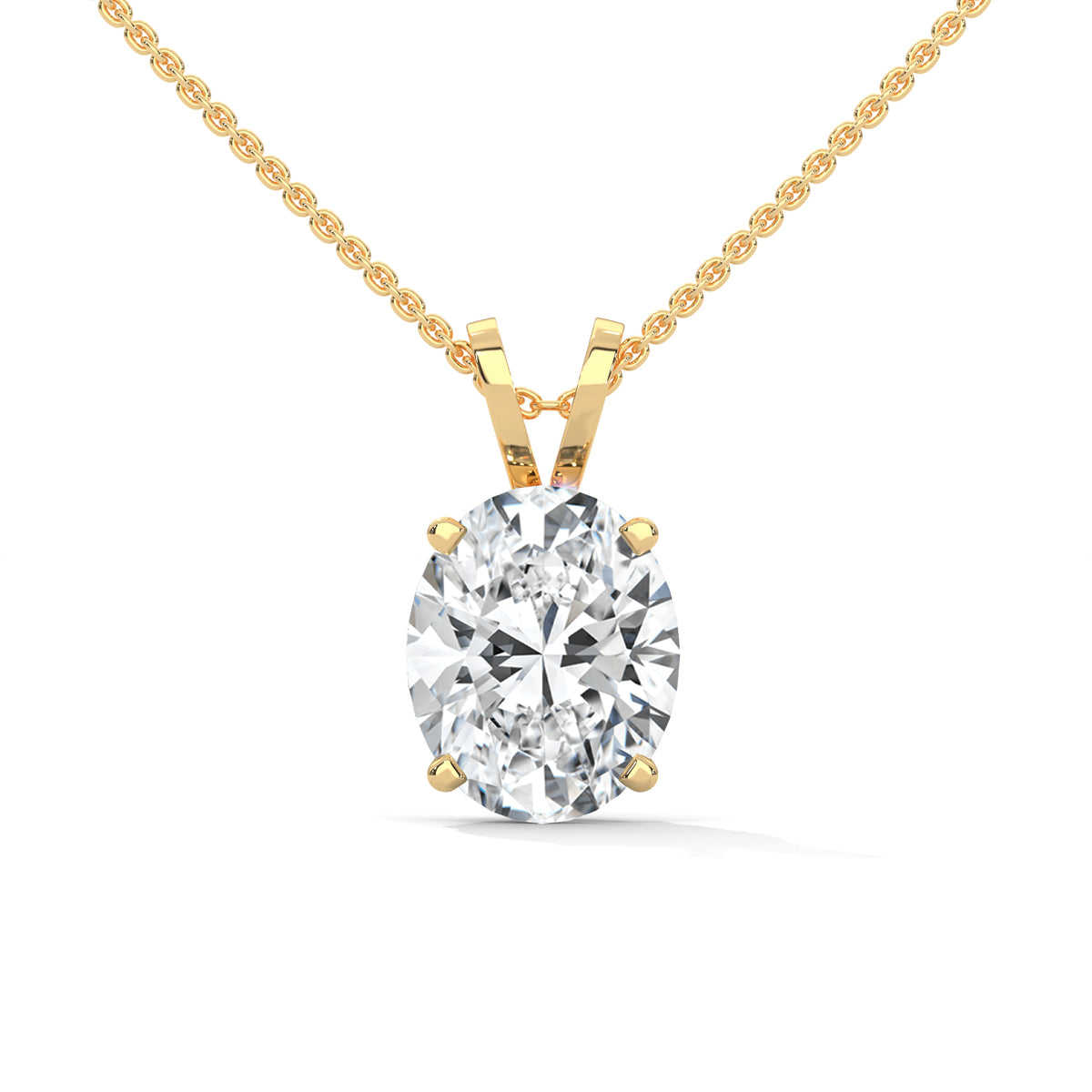 Grand Oval Solitaire Pendant